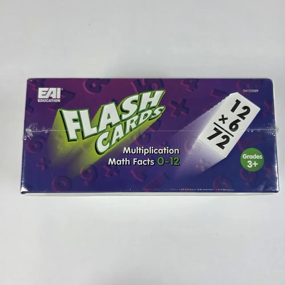 Multiplication FLASHCARDS Educational EAI Math Flash Cards - SEALED BOX